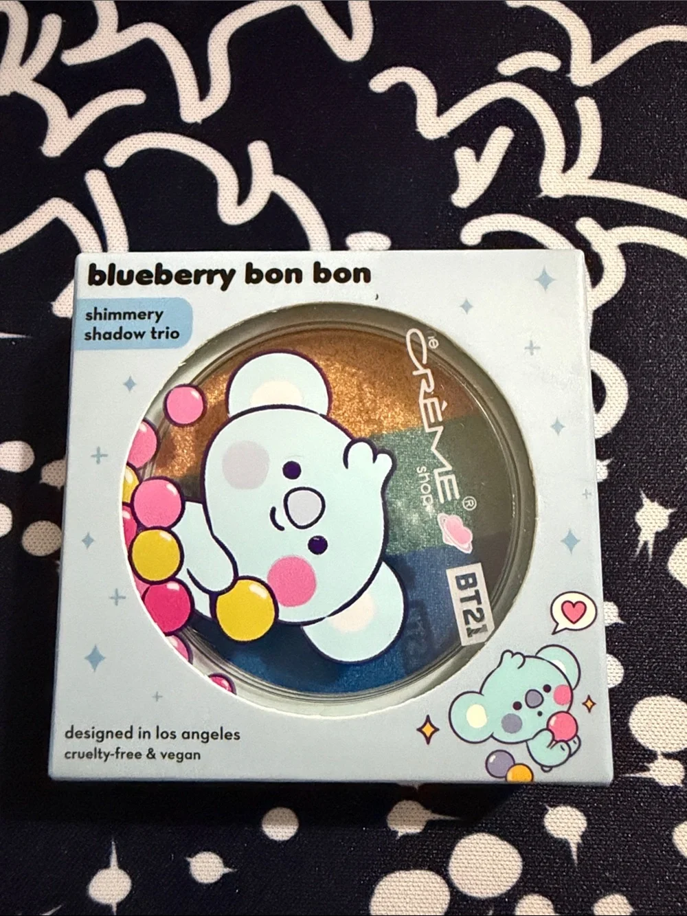 Creme Shop x BT21 Blueberry Bon Bon Shimmery Shadow Trio -